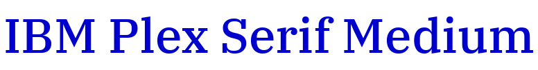 IBM Plex Serif Medium fonte